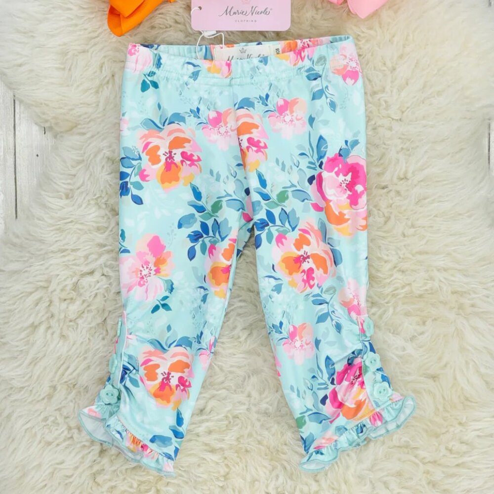 Marie Nicole Ruffle Capris - Pink Anemone (18-24m)